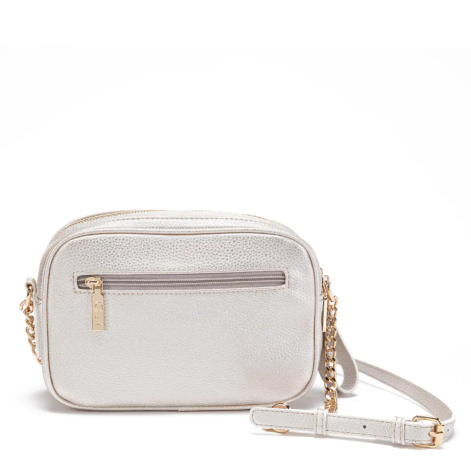 Cartera Mujer Bandolera Grande Graneado Casual Gacel Car2891 Dorado  2