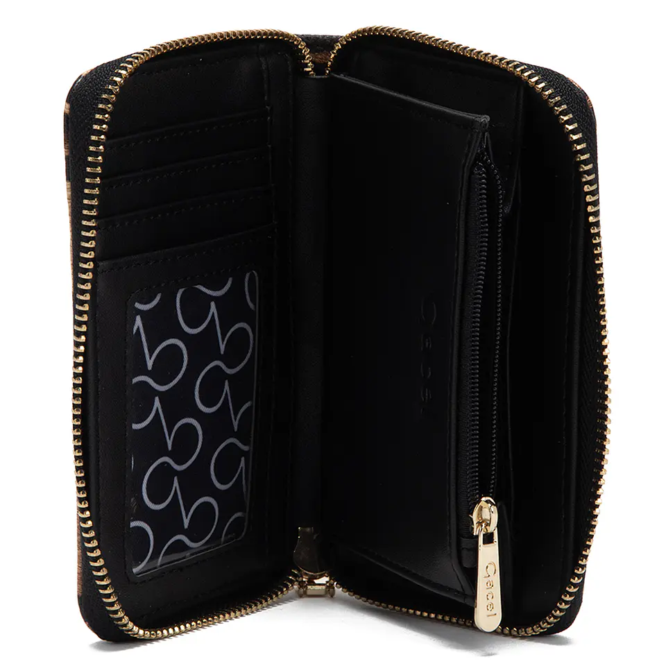 Billetera Mujer Mediana Leopardo Casual Gacel Bil0433 Leopardo  3