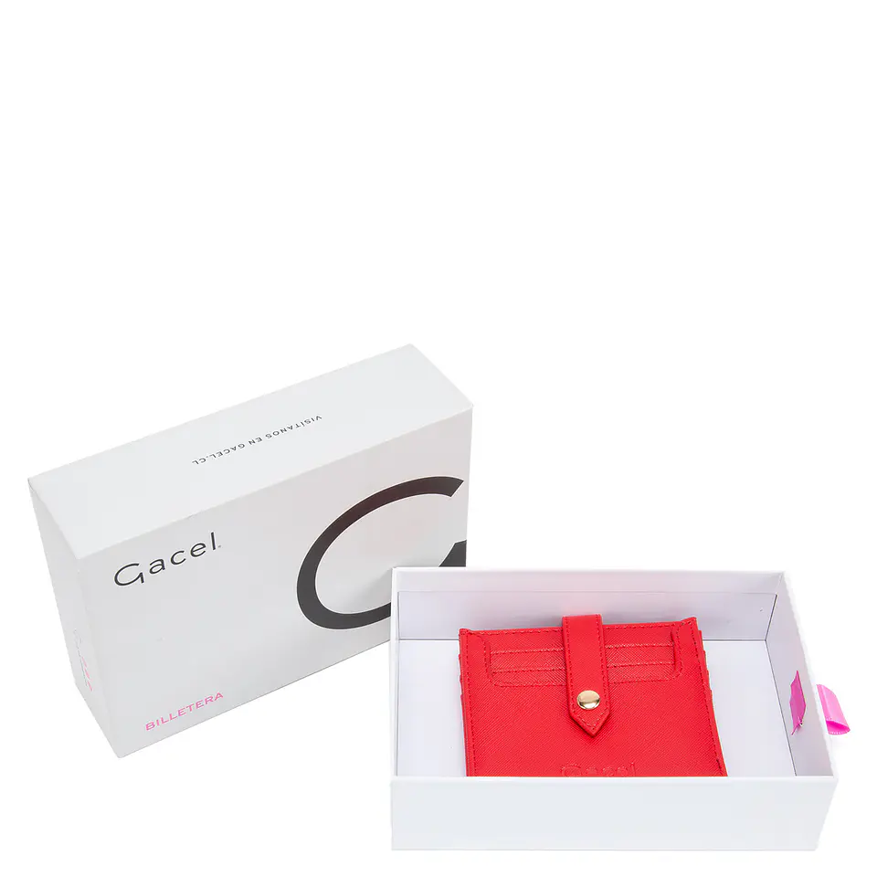 Billetera Mujer Pequeña Estampado Casual Gacel Bil0423 Rojo  2
