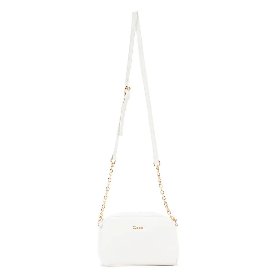 Cartera Mujer Bandolera Pequeña Graneado Casual Gacel Car3296 Blanco  2