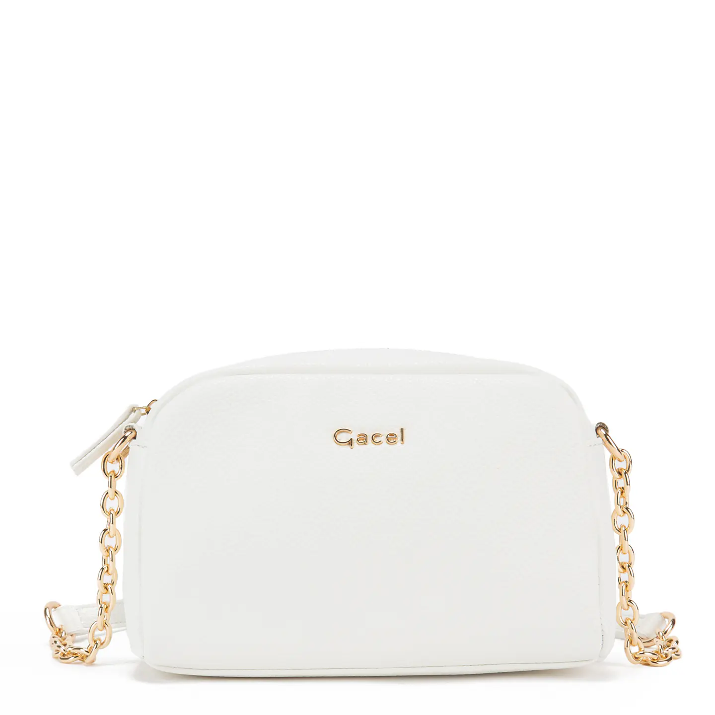 Cartera Mujer Bandolera Pequeña Graneado Casual Gacel Car3296 Blanco  1