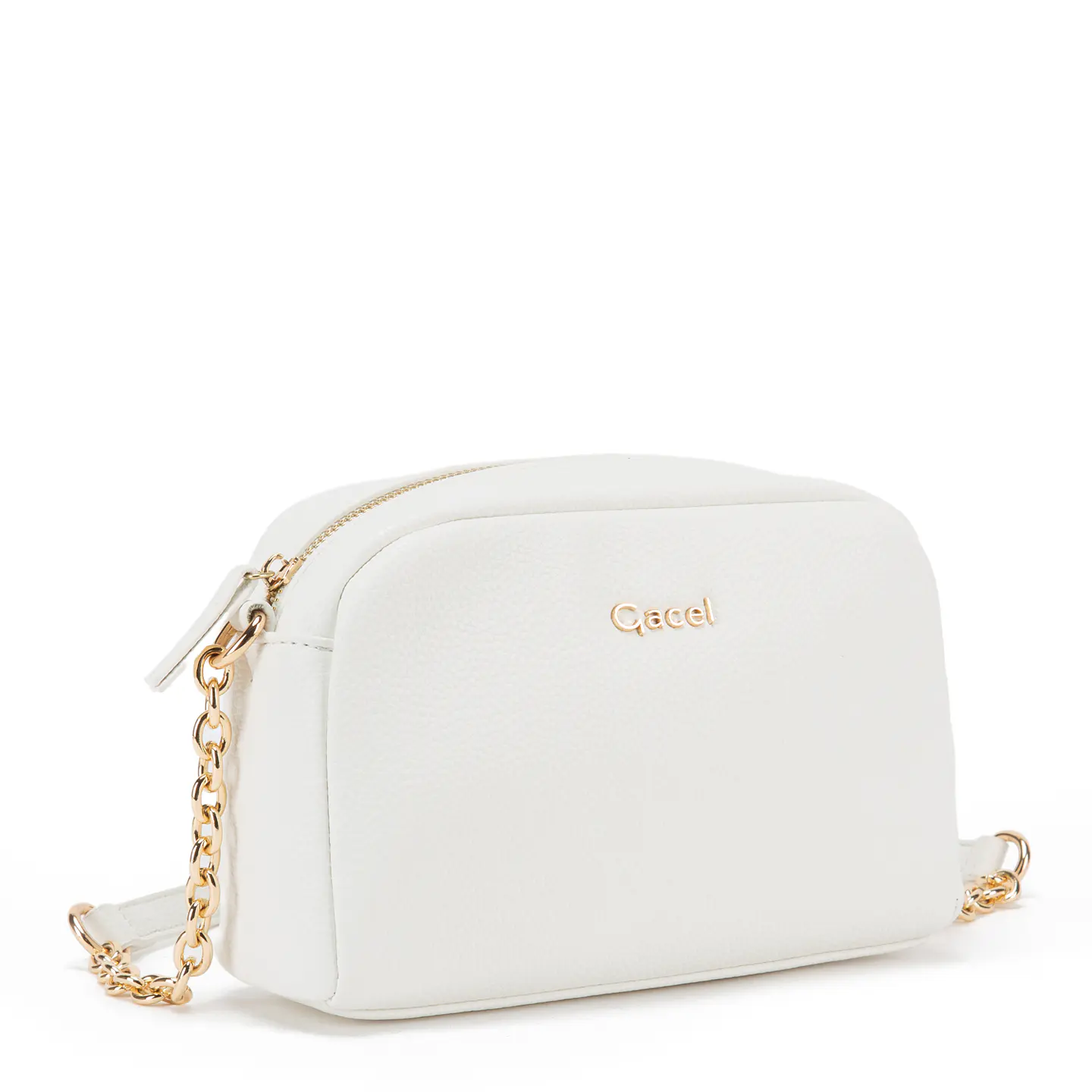 Cartera Mujer Bandolera Pequeña Graneado Casual Gacel Car3296 Blanco  3