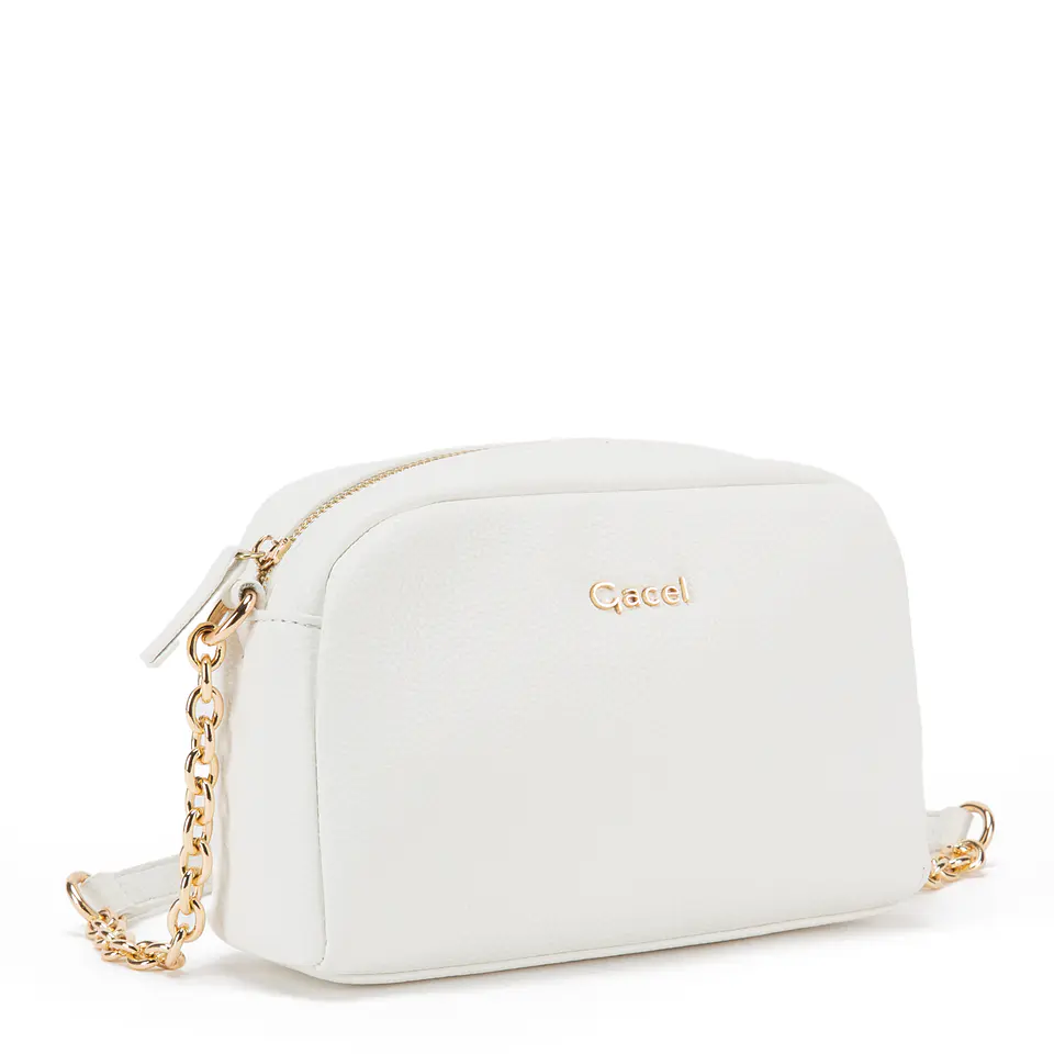 Cartera Mujer Bandolera Pequeña Graneado Casual Gacel Car3296 Blanco  3
