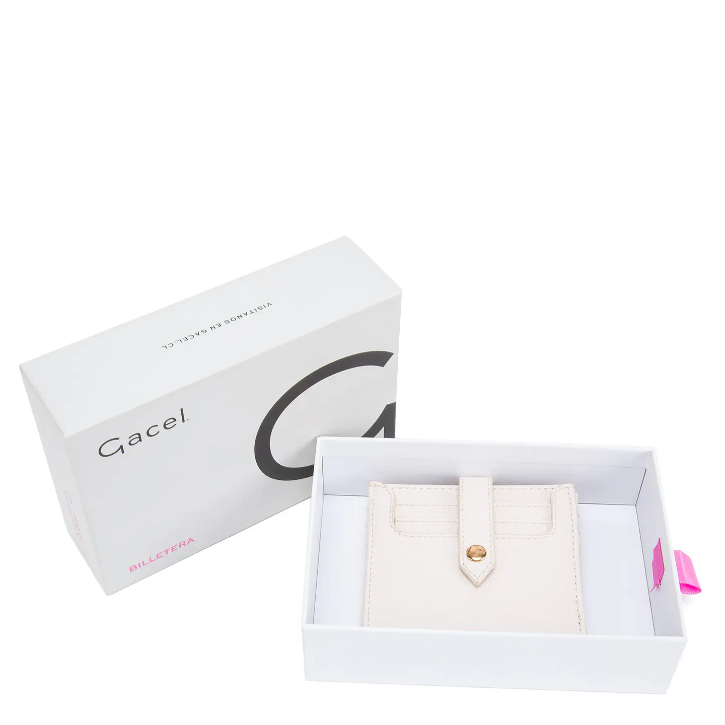 Billetera Mujer Pequeña Estampado Casual Gacel Bil0422 Off White  2