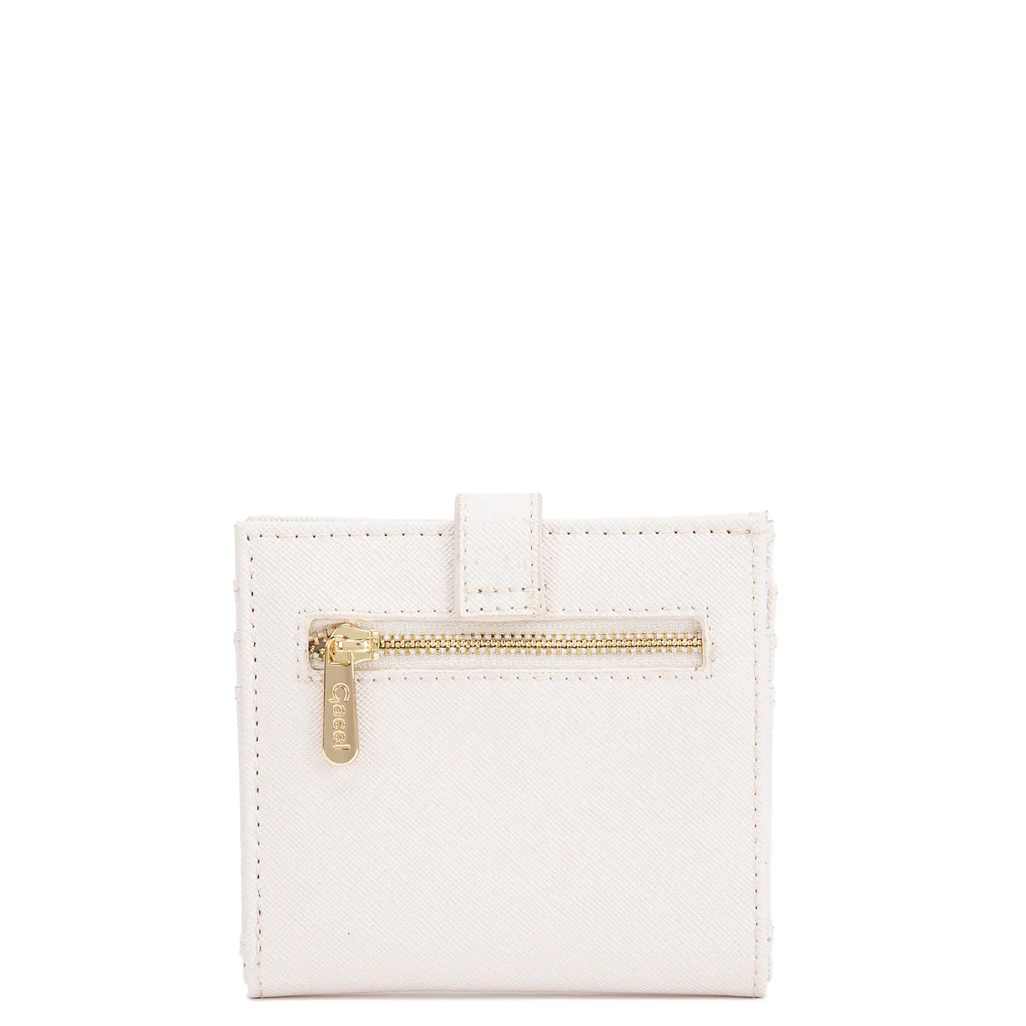 Billetera Mujer Pequeña Estampado Casual Gacel Bil0422 Off White  3