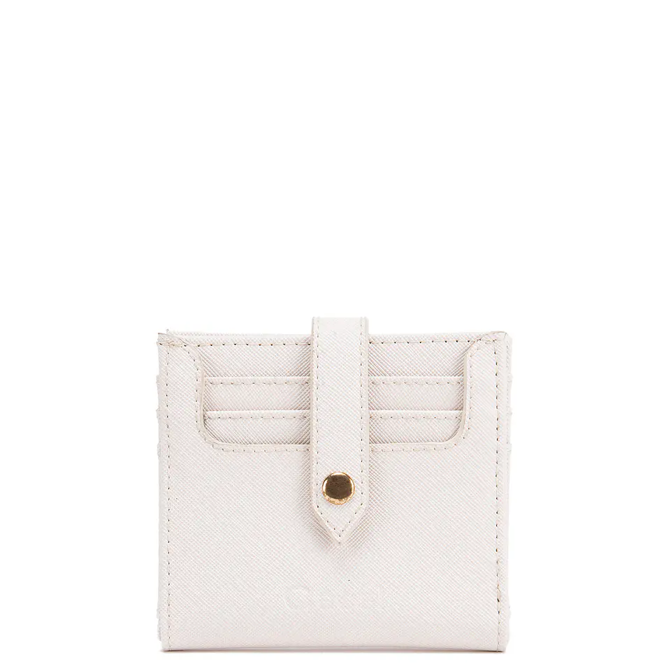 Billetera Mujer Pequeña Estampado Casual Gacel Bil0422 Off White  1