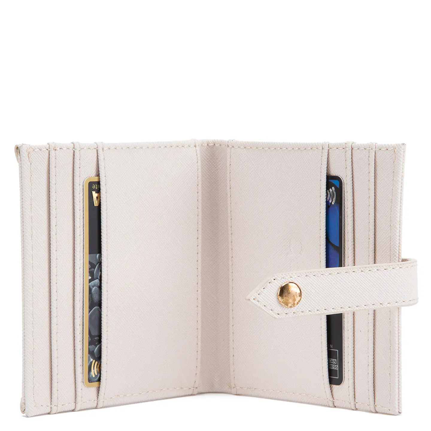 Billetera Mujer Pequeña Estampado Casual Gacel Bil0422 Off White  4