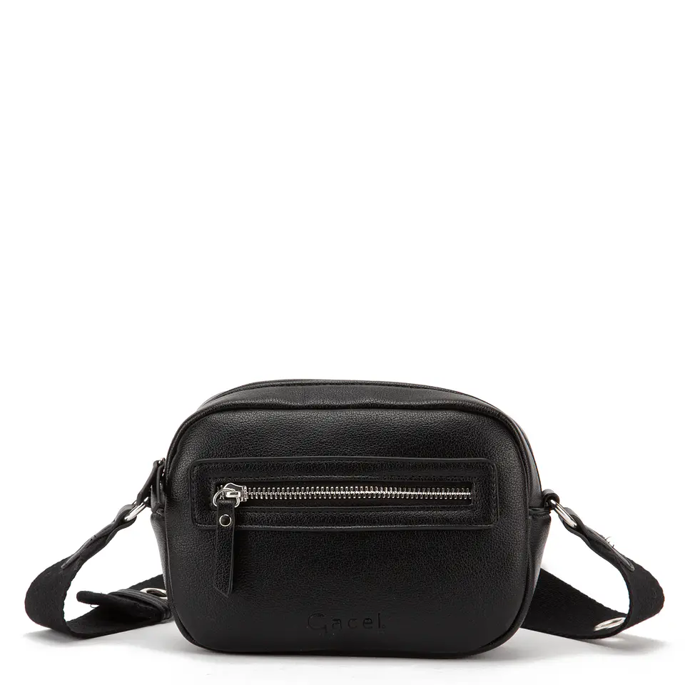 Cartera Mujer Bandolera Pequeña Graneado Casual Gacel Car3372 Negro  2