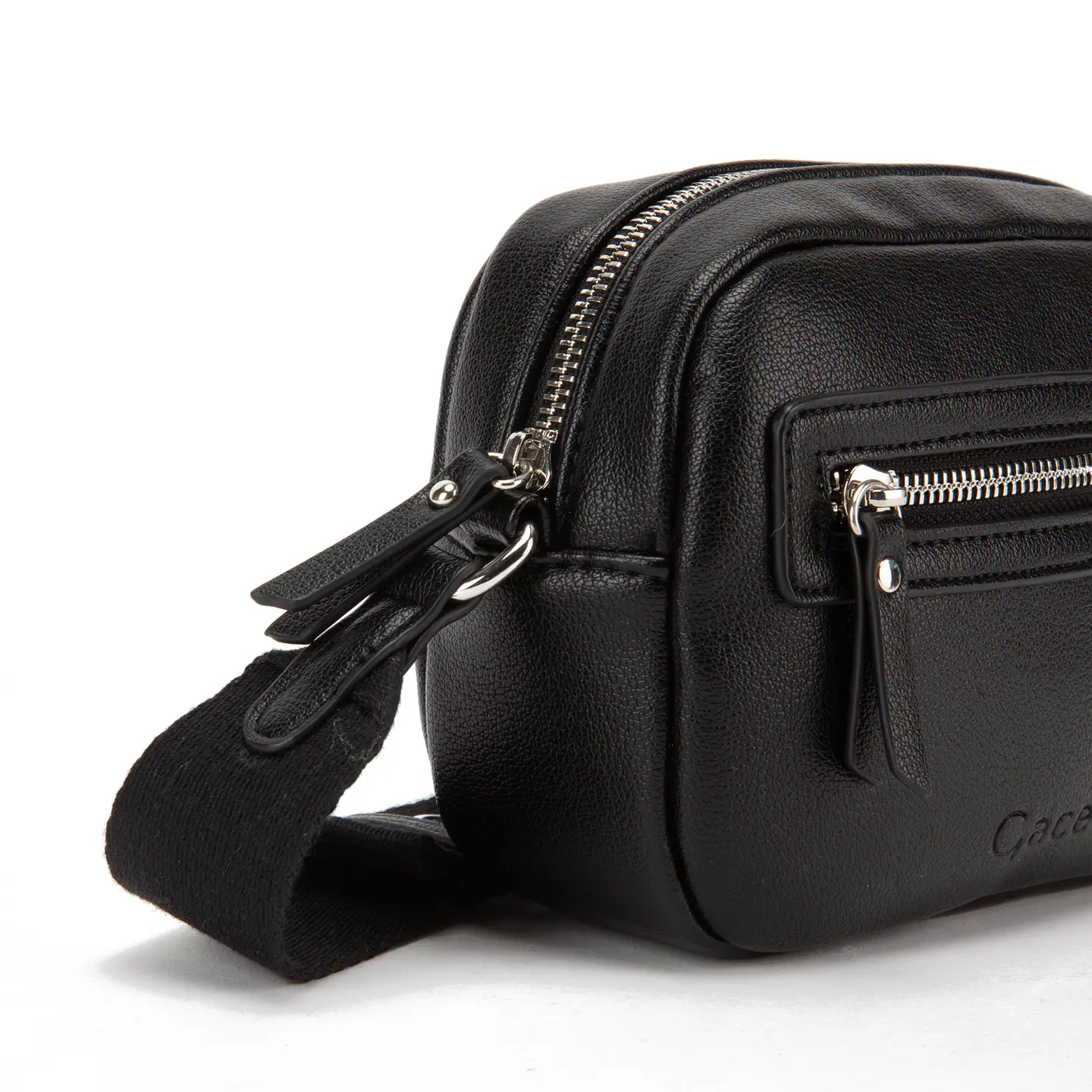 Cartera Mujer Bandolera Pequeña Graneado Casual Gacel Car3372 Negro  6