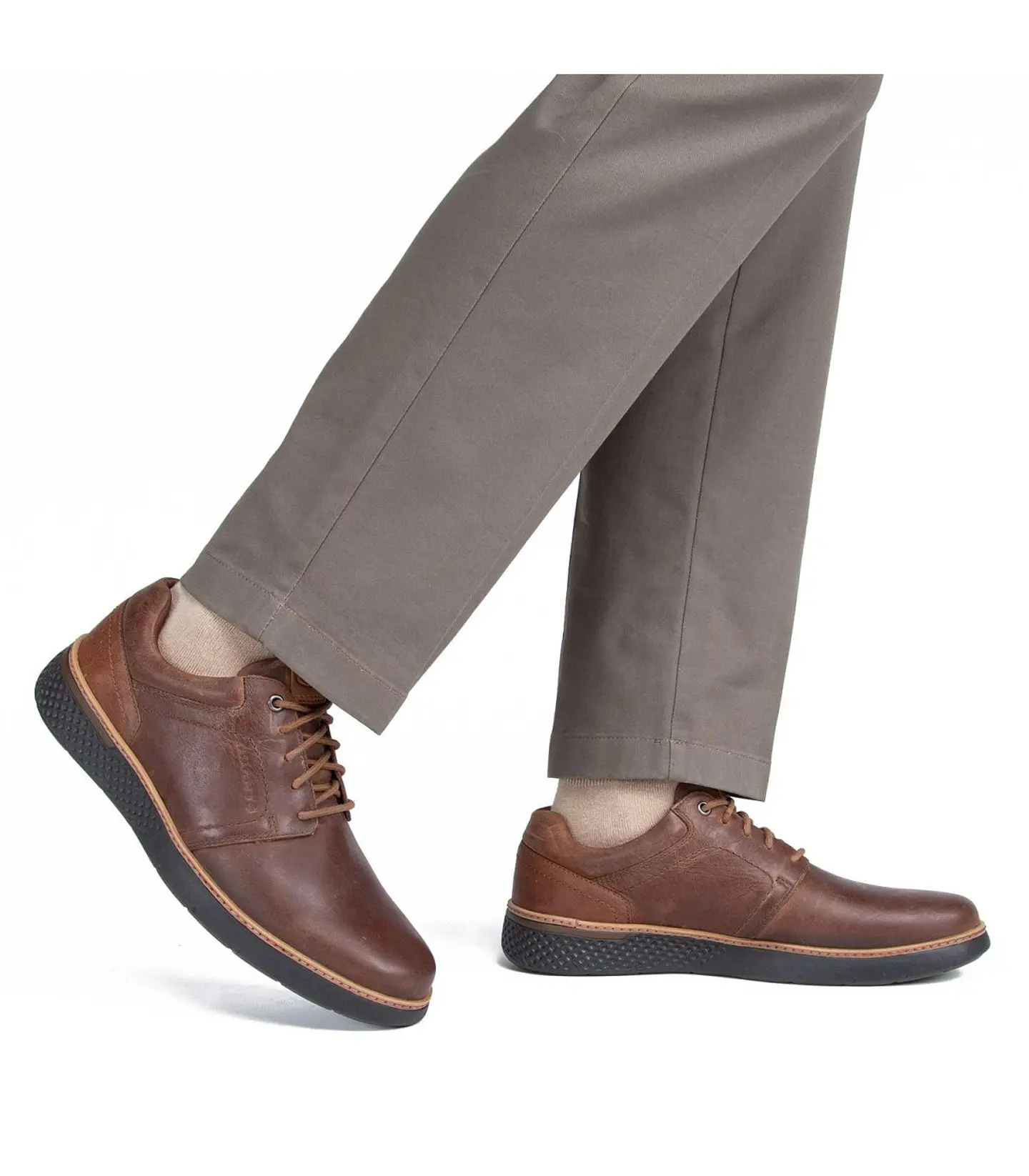 Zapato Hombre Colorado Casual Guante 35881 Marron  5
