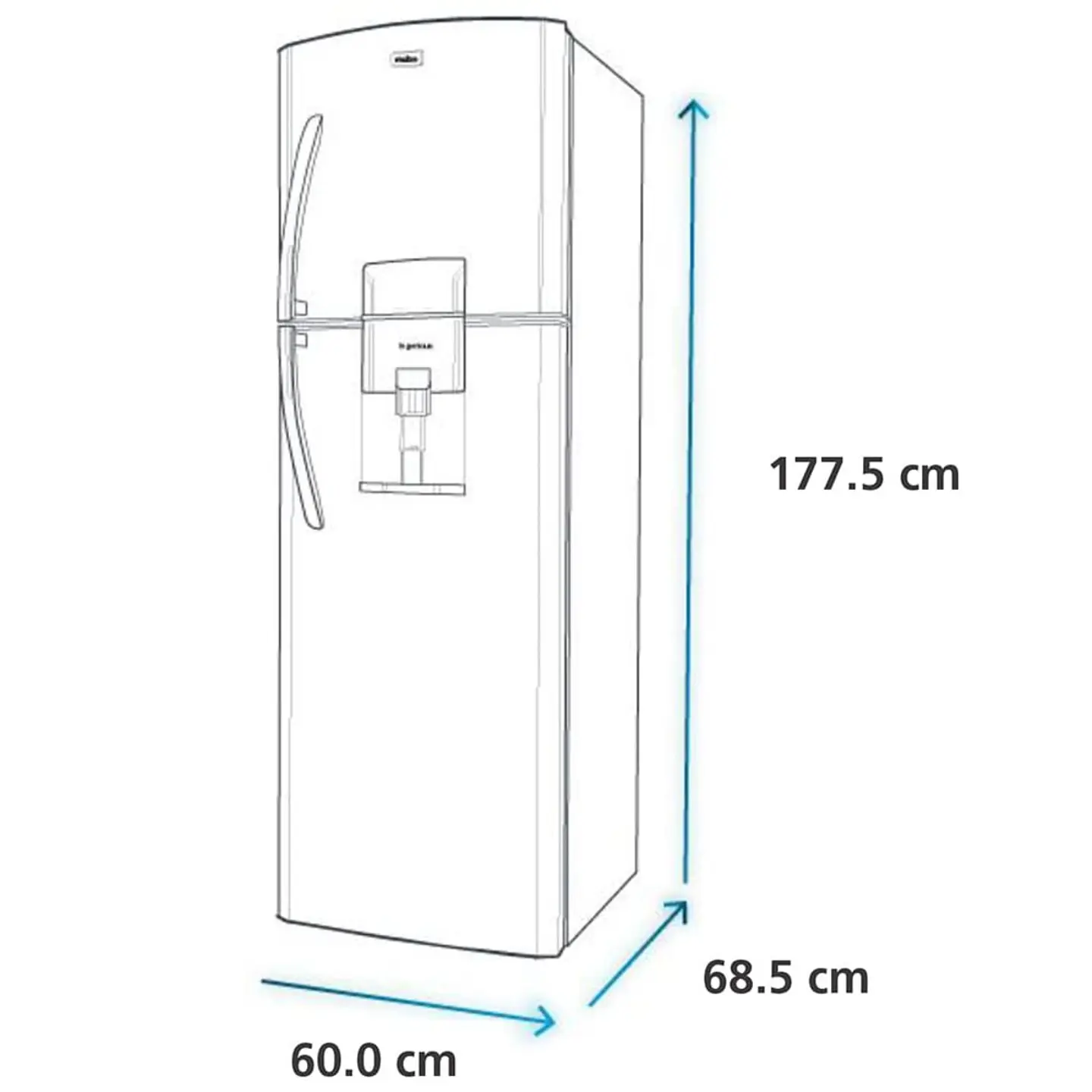 Refrigerador C/Disp N/Frost 292 Lts Mabe Rma300Fwut 3