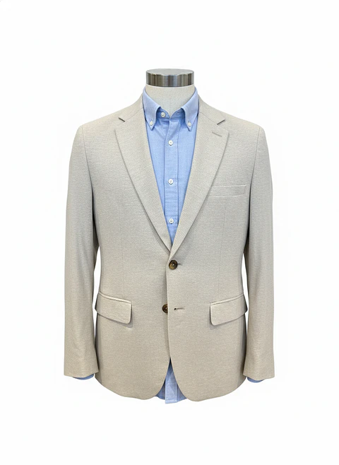 Blazer Hombre 2 Bot. Simil Lino Taurus Taublapv26-05 Gris Claro