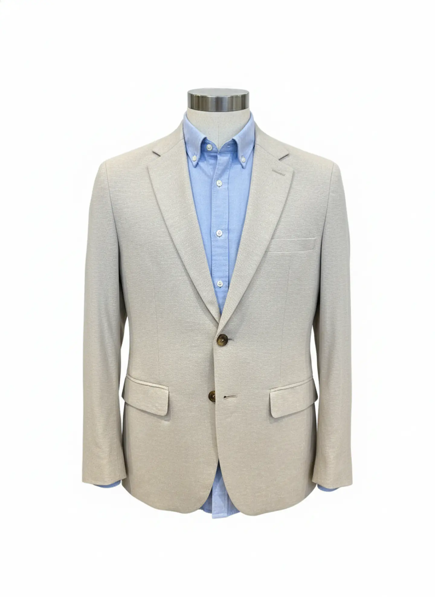 Blazer Hombre 2 Bot. Simil Lino Taurus Taublapv26-05 Gris Claro 1