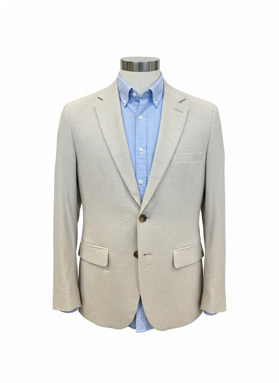 Blazer Hombre 2 Bot. Simil Lino Taurus Taublapv26-05 Gris Claro 1