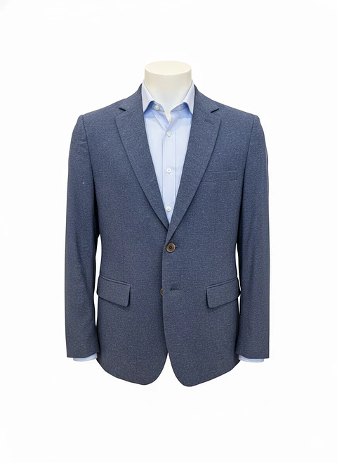 Blazer Hombre 2 Bot. Simil Lino Taurus Taublapv26-04 Azul