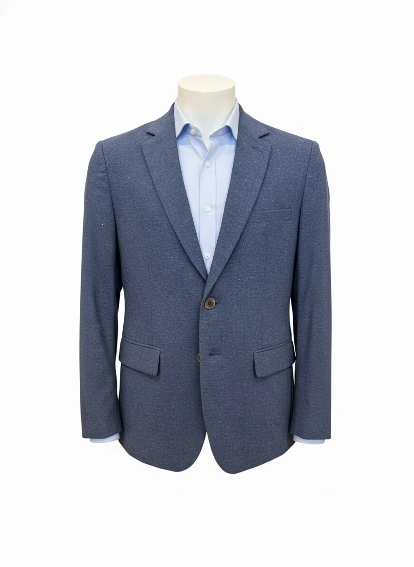 Blazer Hombre 2 Bot. Simil Lino Taurus Taublapv26-04 Azul 1