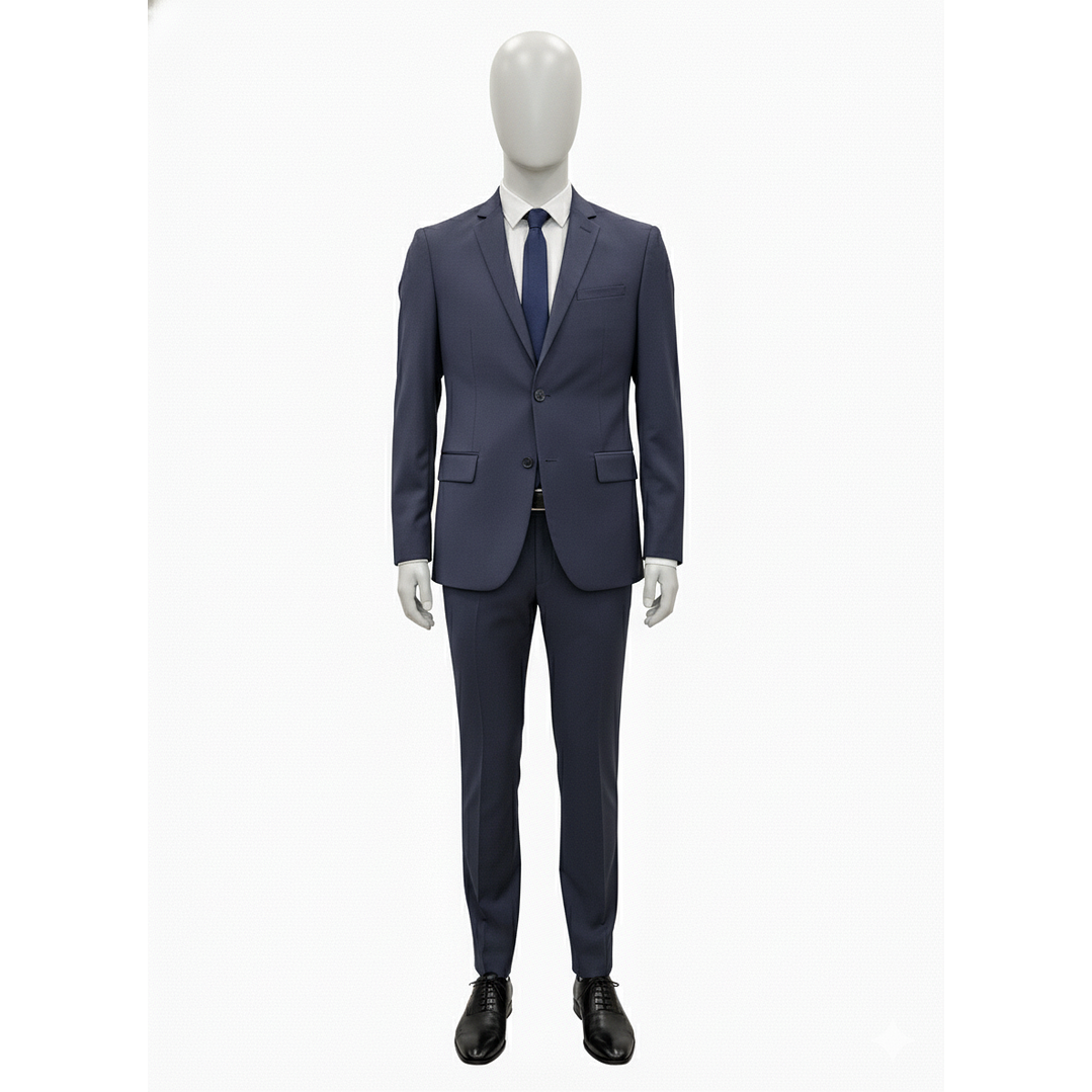 AMBO HOMBRE 2 BOT.  LISO SLIM FIT BOLS. TAPETA TAURUS TAUAMBPV26-02 AZUL MARINO 1