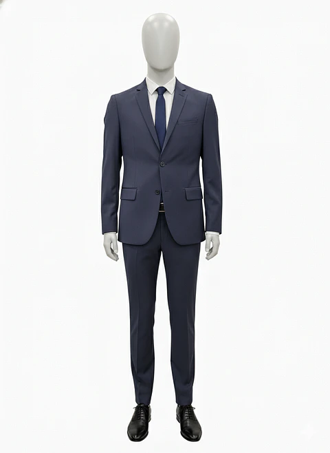 AMBO HOMBRE 2 BOT.  LISO SLIM FIT BOLS. TAPETA TAURUS AZUL MARINO