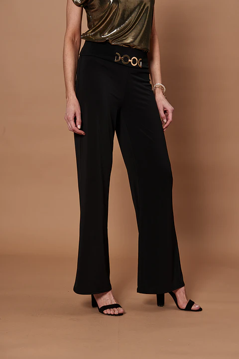 PANTALON MUJER APLIC. PALAZZO NIGHT GIVE NIGHT N66307 NEGRO