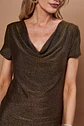 POLERA MUJER C/DRAPEADO M/C LUREX NIGHT GIVE NIGHT N56308 DORADO - Miniatura 6