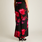 PANTALON MUJER T/A PALAZZO AMARRA CINT. LOOK LINO FORMAL LISO LORENZO IMP.  FUCSIA - Miniatura 2