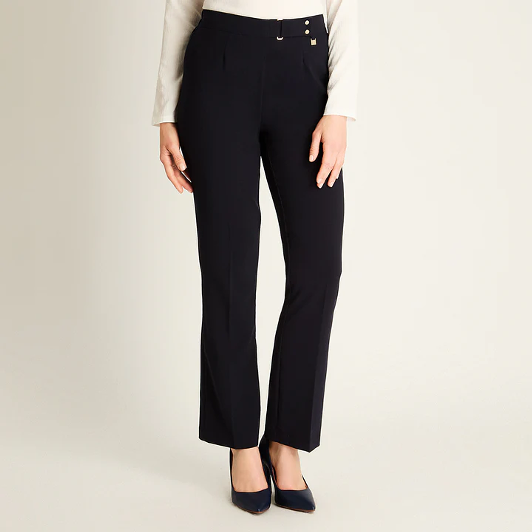 PANTALON MUJER T/A 1/2 ELAST. FORMAL LISO LORENZO IMP. 707503 AZUL 1