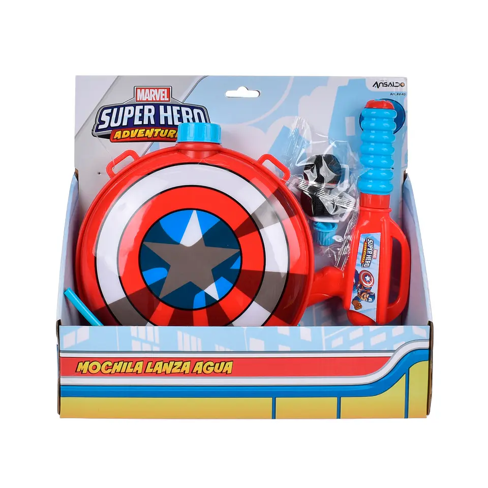 Mochila Lanza Agua 1.500 Cc Capitan America Ansaldo 20750 3