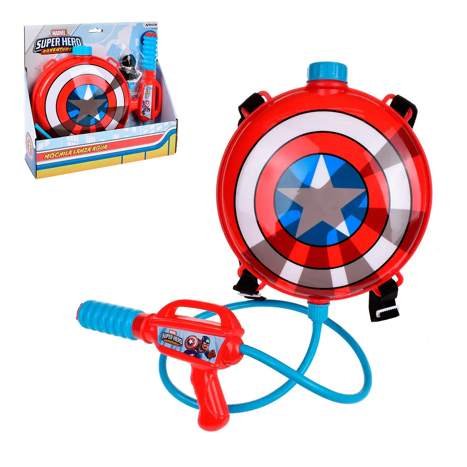 Mochila Lanza Agua 1.500 Cc Capitan America Ansaldo 20750 1