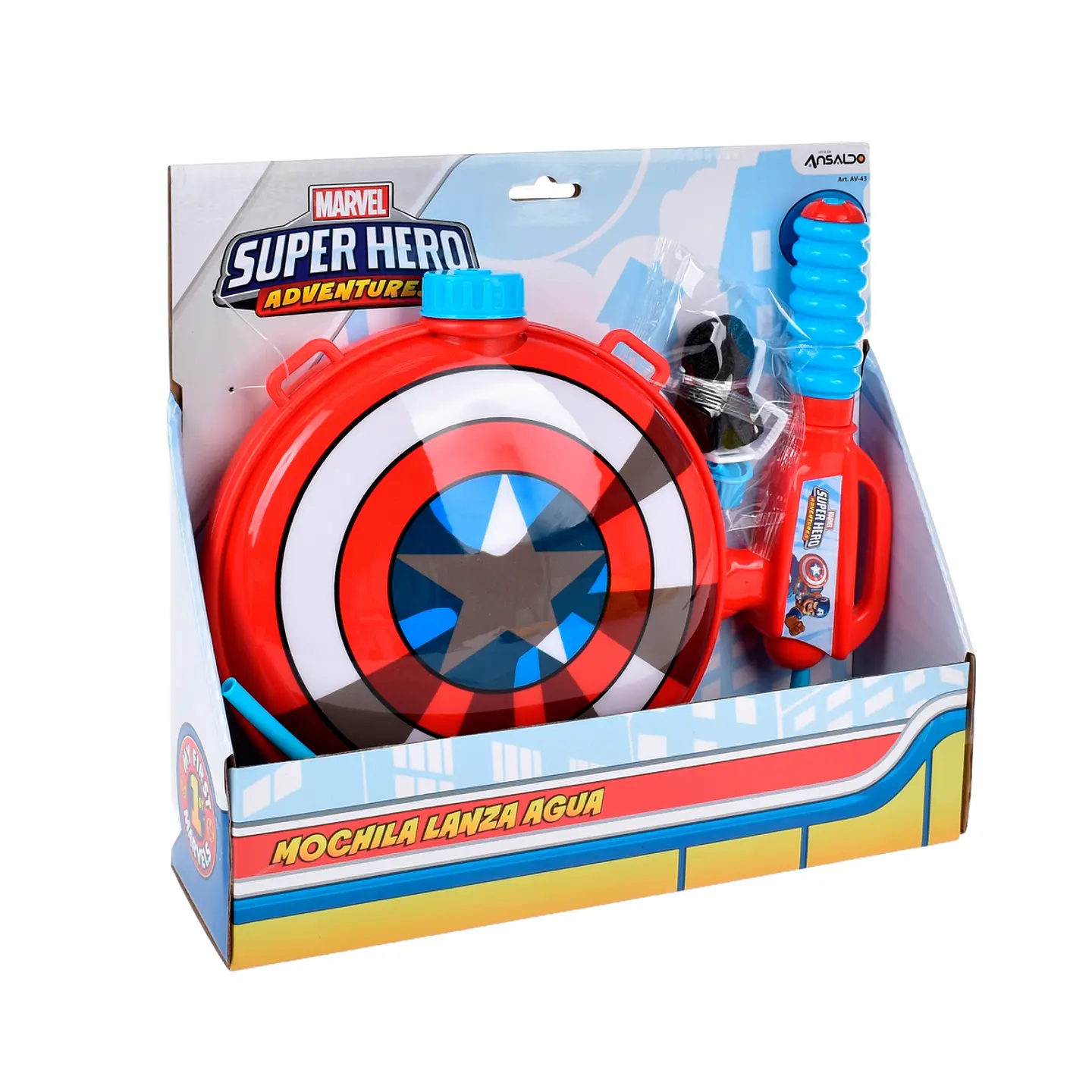 Mochila Lanza Agua 1.500 Cc Capitan America Ansaldo 20750 4
