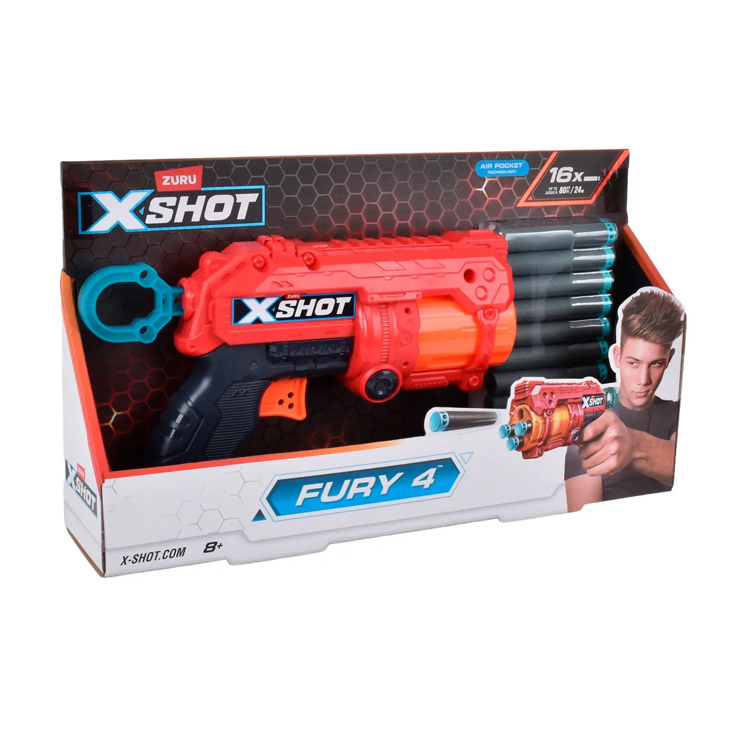 Lanzador Fury 4 Lanza Dardos X-Shot Ansaldo 20994 4