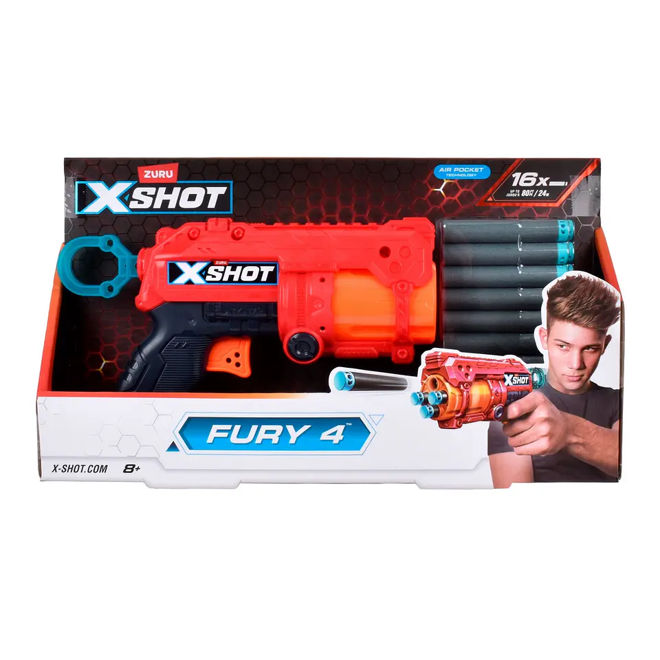 Lanzador Fury 4 Lanza Dardos X-Shot Ansaldo 20994 5