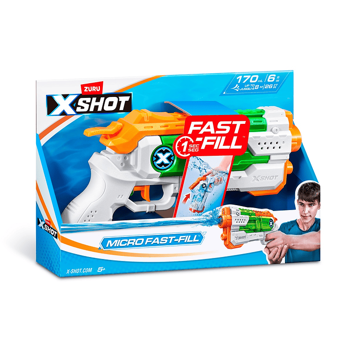 LANZA AGUA DE 170ML CON SISTEMA DE LLENADO RAPIDO FAST FILL X-SHOT ANSALDO 21666 5