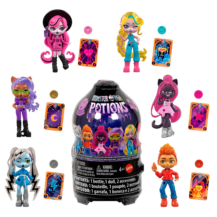 MONSTER HIGH FRIGHT SIZED: CRYSTAL BALLS ASST WAVE 1-3 MATTEL JCX99 7