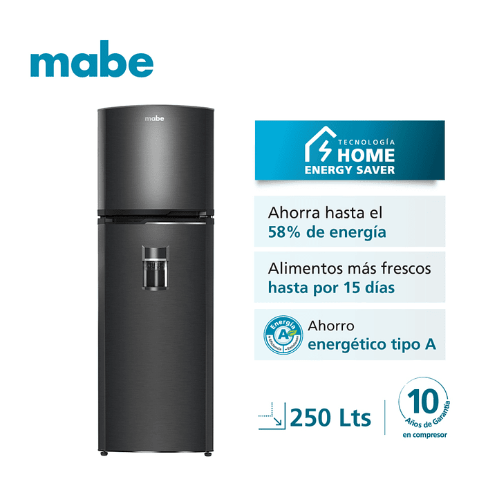 Refrigerador No Frost 250 L Brutos Black Steel Mabe - RMA255PJUC 3