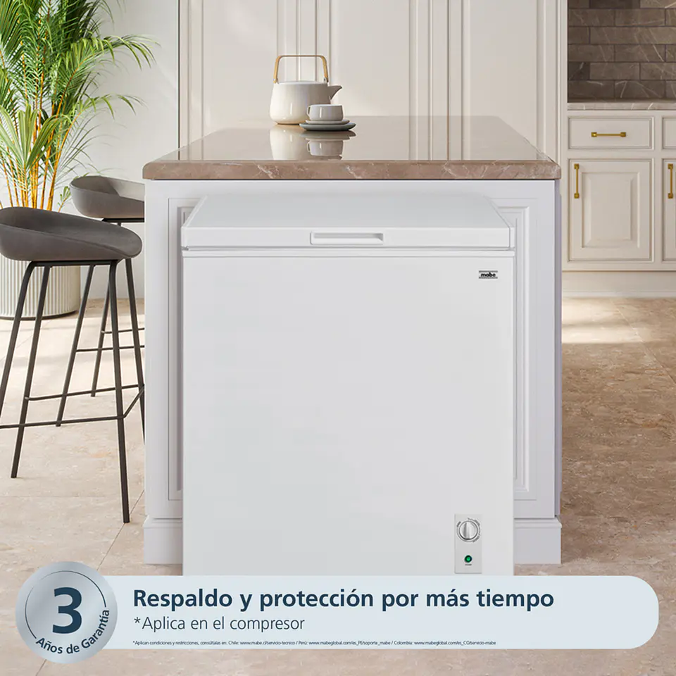 Congelador Horizontal 198 L Brutos Blanco Mabe - Fdhm200By2 4