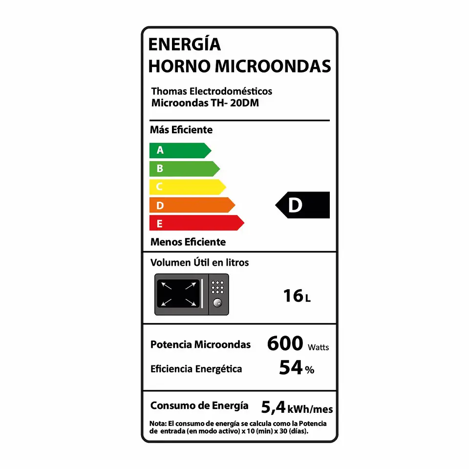 Horno Microonda  Th 20Dm Thomas 8