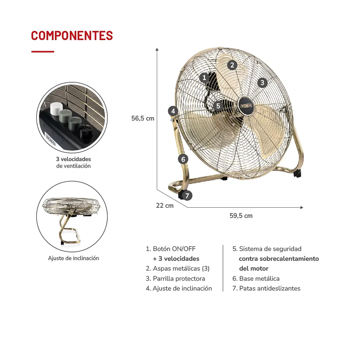 VENTILADOR ELECTRICO THOMAS TH-20BNS 8