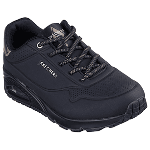ZAPATILLA SLIPON (MU) UNO CASUAL SKECHERS 155196-BBK NEGRO 35