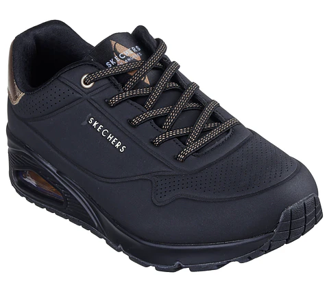 Zapatilla Slipon (Mu) Uno Casual Skechers 155196-Bbk Negro 35