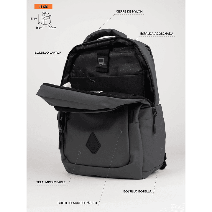 MOCHILA (HO) MAUI AND SONS 5AM182-MC26 GRIS S/T 5