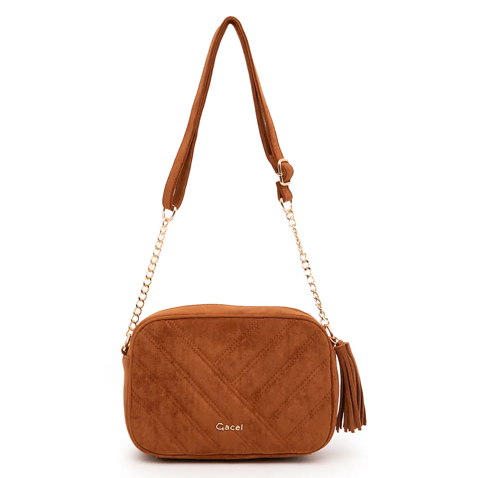 Bandolera (Mu) Suede Grande Gacel Car3478 Tostado S/T 1
