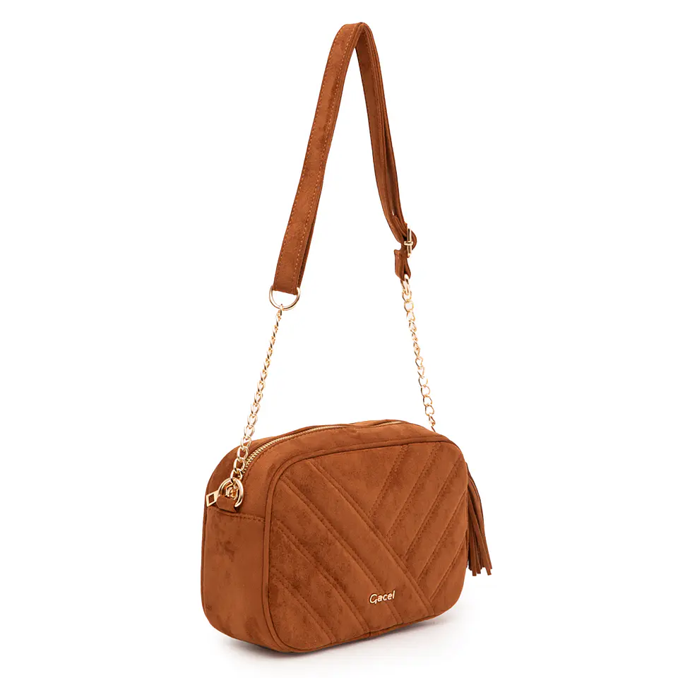 Bandolera (Mu) Suede Grande Gacel Car3478 Tostado S/T 3