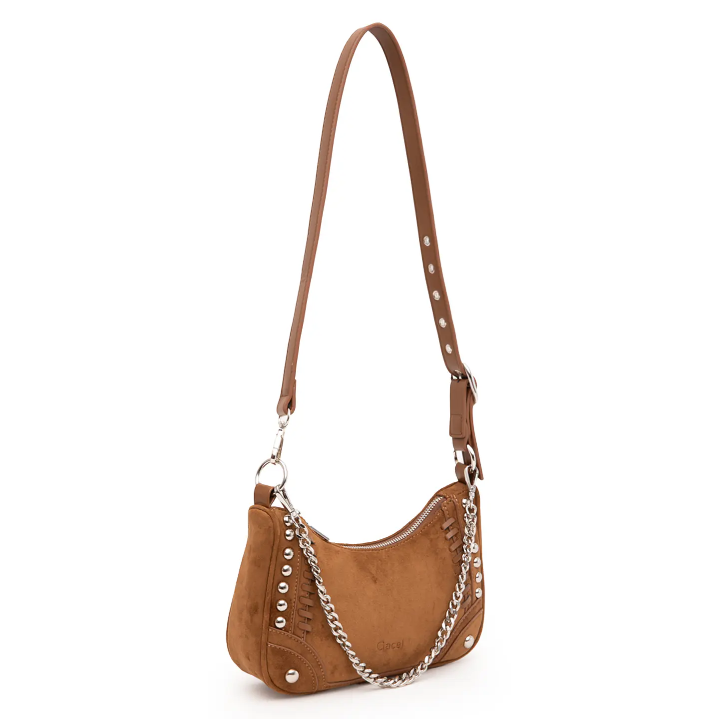 Bandolera (Mu) Suede Pequeña Gacel Car3477 Camel S/T 4