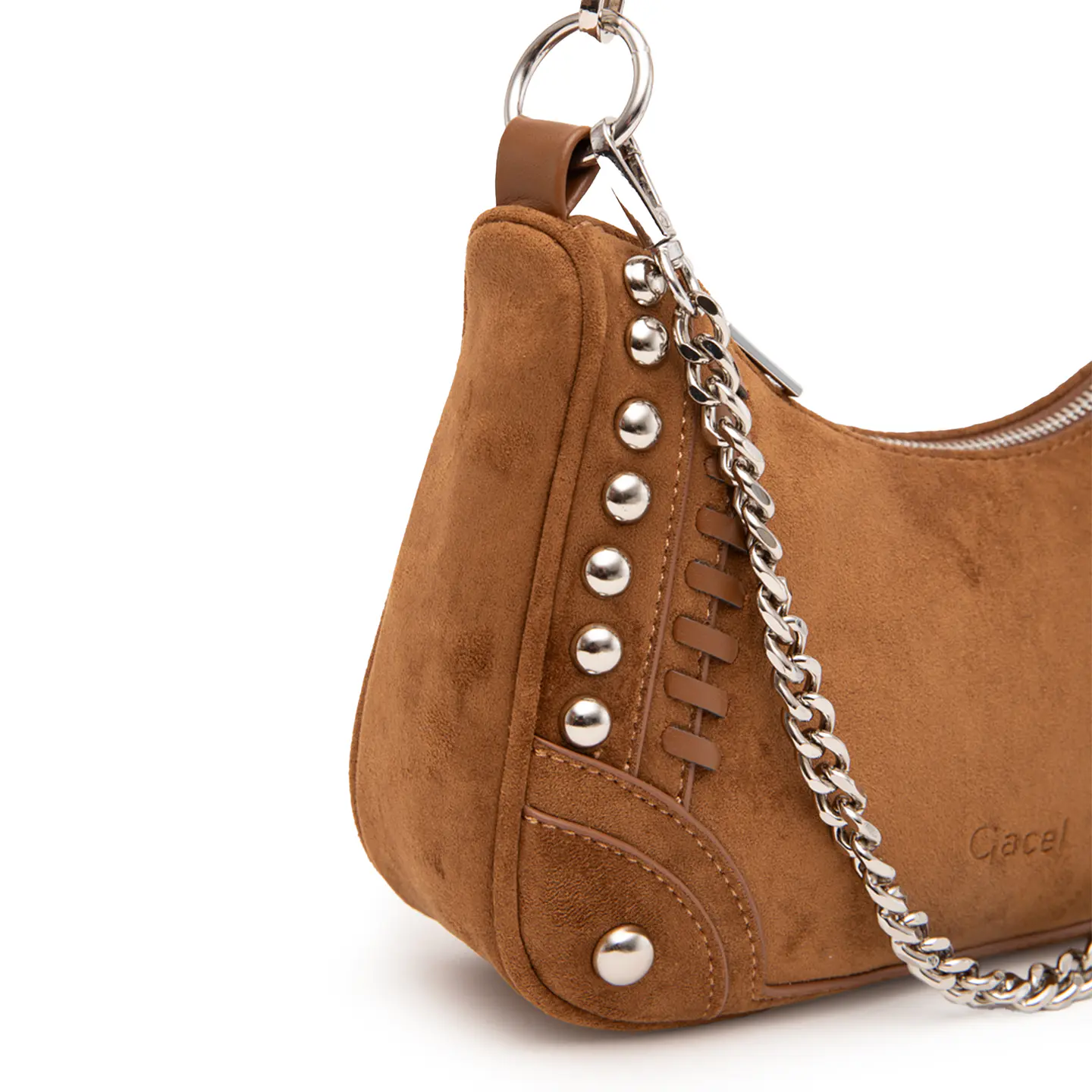 Bandolera (Mu) Suede Pequeña Gacel Car3477 Camel S/T 5