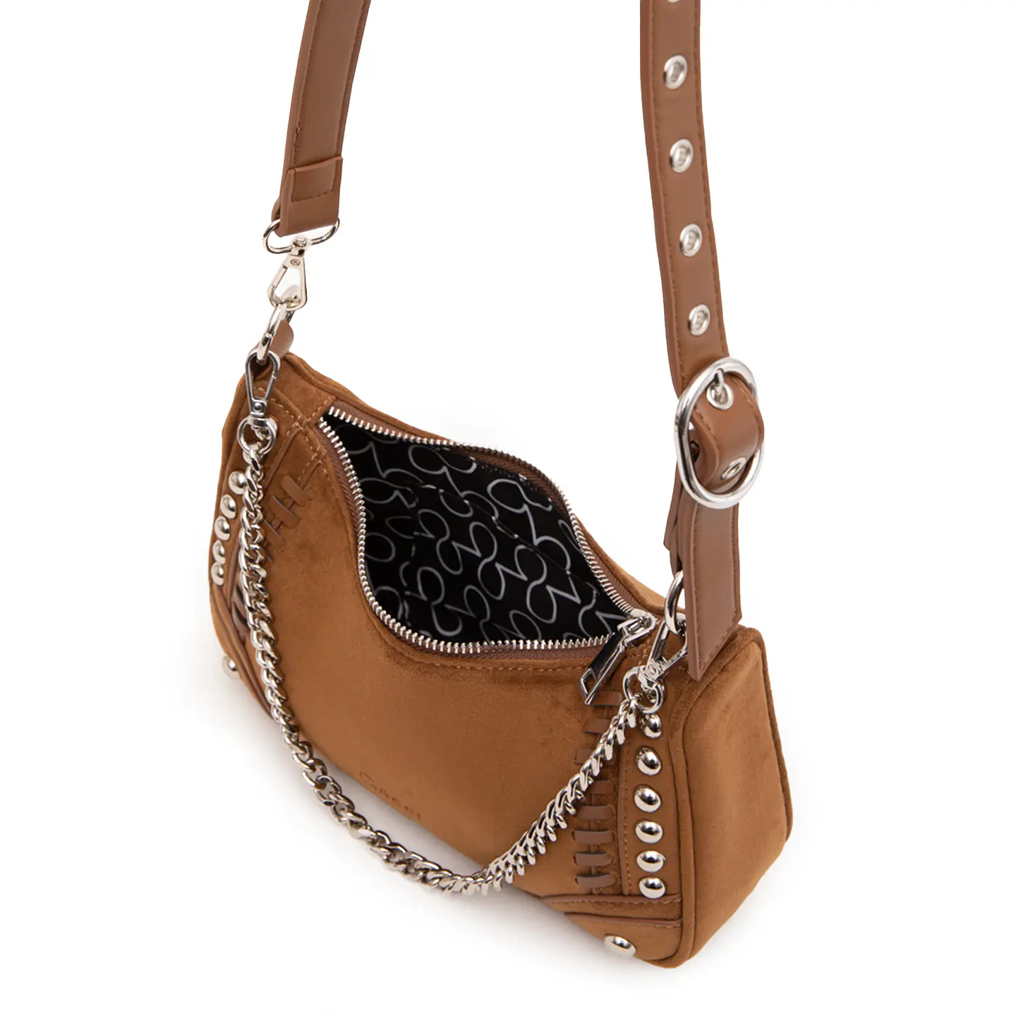 Bandolera (Mu) Suede Pequeña Gacel Car3477 Camel S/T 6