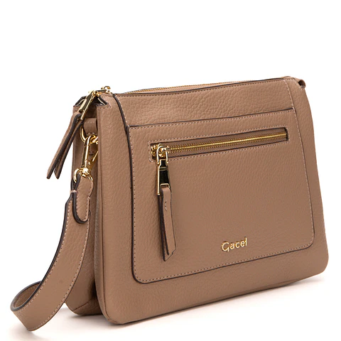 Bandolera (Mu) Graneado Grande Gacel Car3452 Taupe S/T