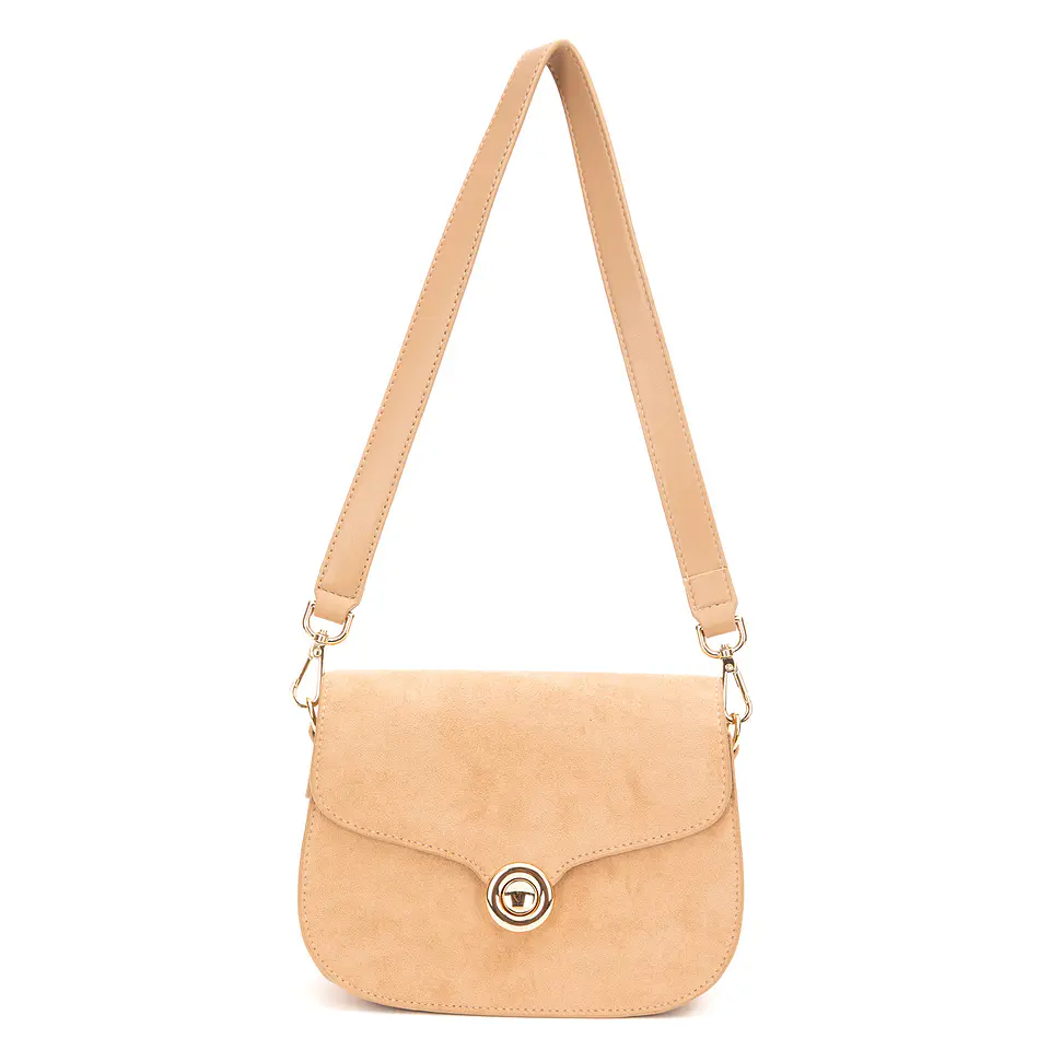 Cartera (Mu) C/Tapa Retro Suede Gacel Car3447 Arena S/T 5