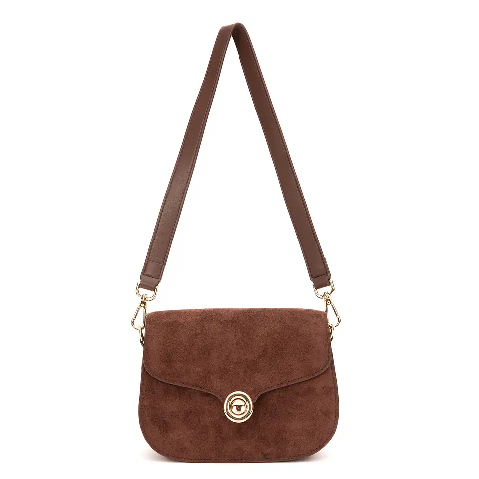 Cartera (Mu) C/Tapa Retro Suede Gacel Car3446 Chocolate S/T 3