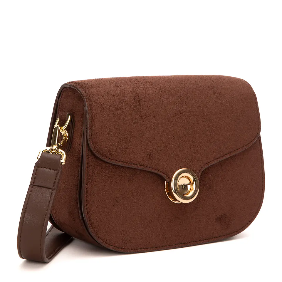 Cartera (Mu) C/Tapa Retro Suede Gacel Car3446 Chocolate S/T 1