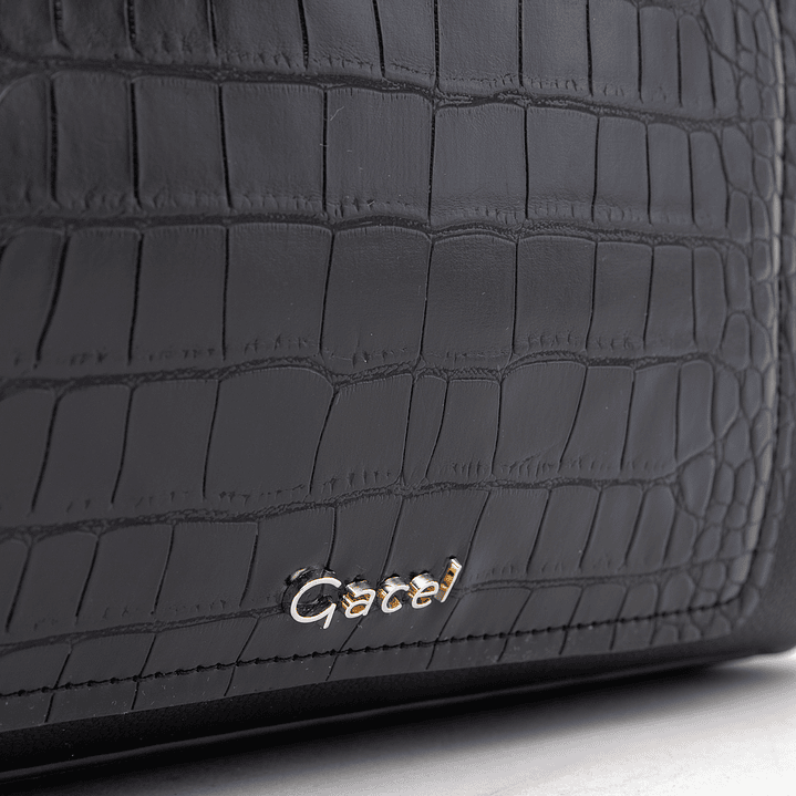 CARTERA (MU) DOS ASAS ALIGATOR MEDIANA GACEL CAR3441 NEGRO S/T 6